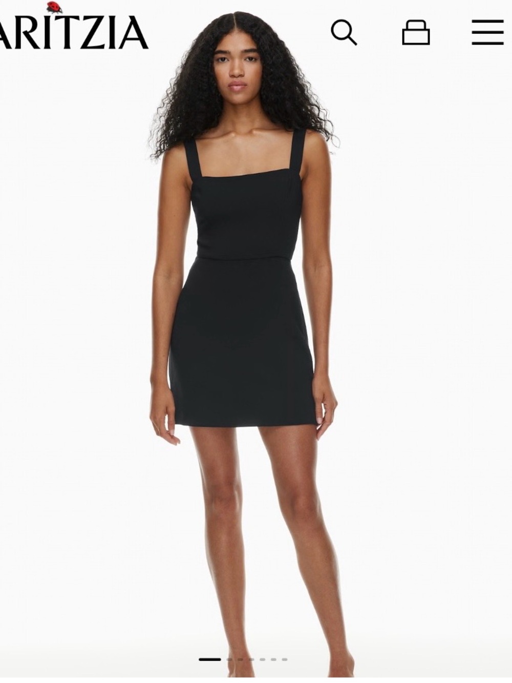 Aritzia Wilfred Aperature Tie-Back Mini Dress Sz-2 Edgy Baddie Balletcore LBD